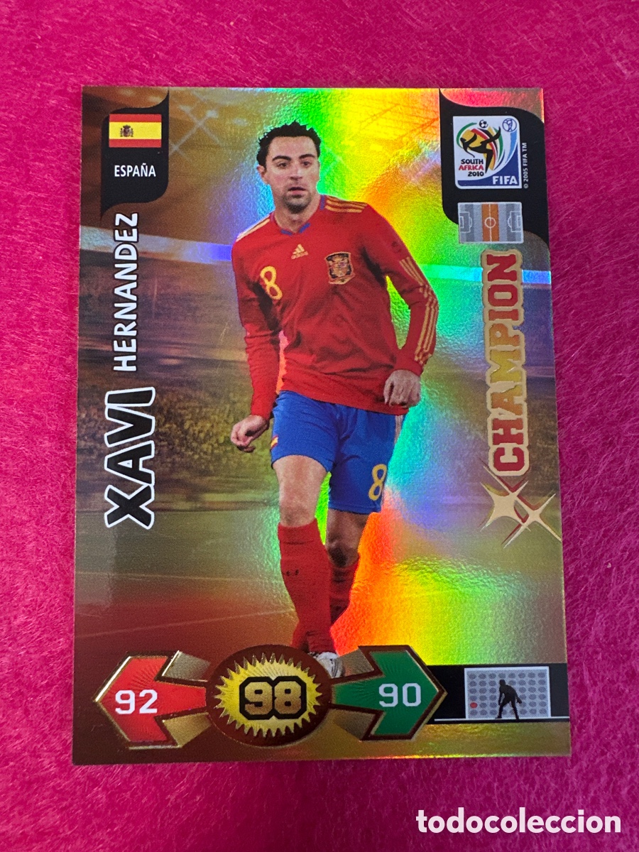 Cartes &agrave; collectionner de Football: XAVI(ESPA&Ntilde;A) CHAMPION ADRENALYN FIFA WORLD CUP SOUTH &Aacute;FRICA 2010 PANINI TRADING CARD