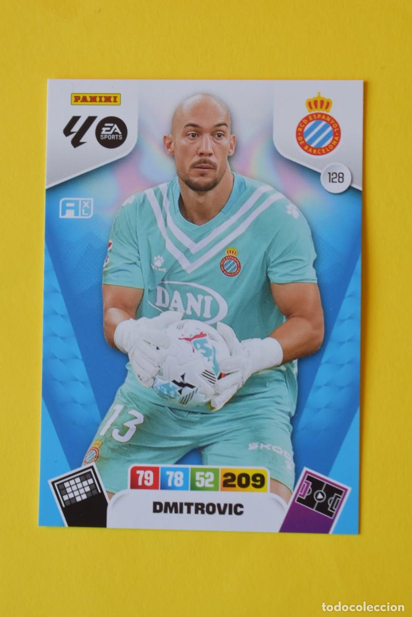 Cromos de F&uacute;tbol: Cromo Adrenalyn XL. 2025 2026. 25 26. Dimitrovic. Espanyol. N &ordm; 128. C&oacute;digo sin activar. Panini