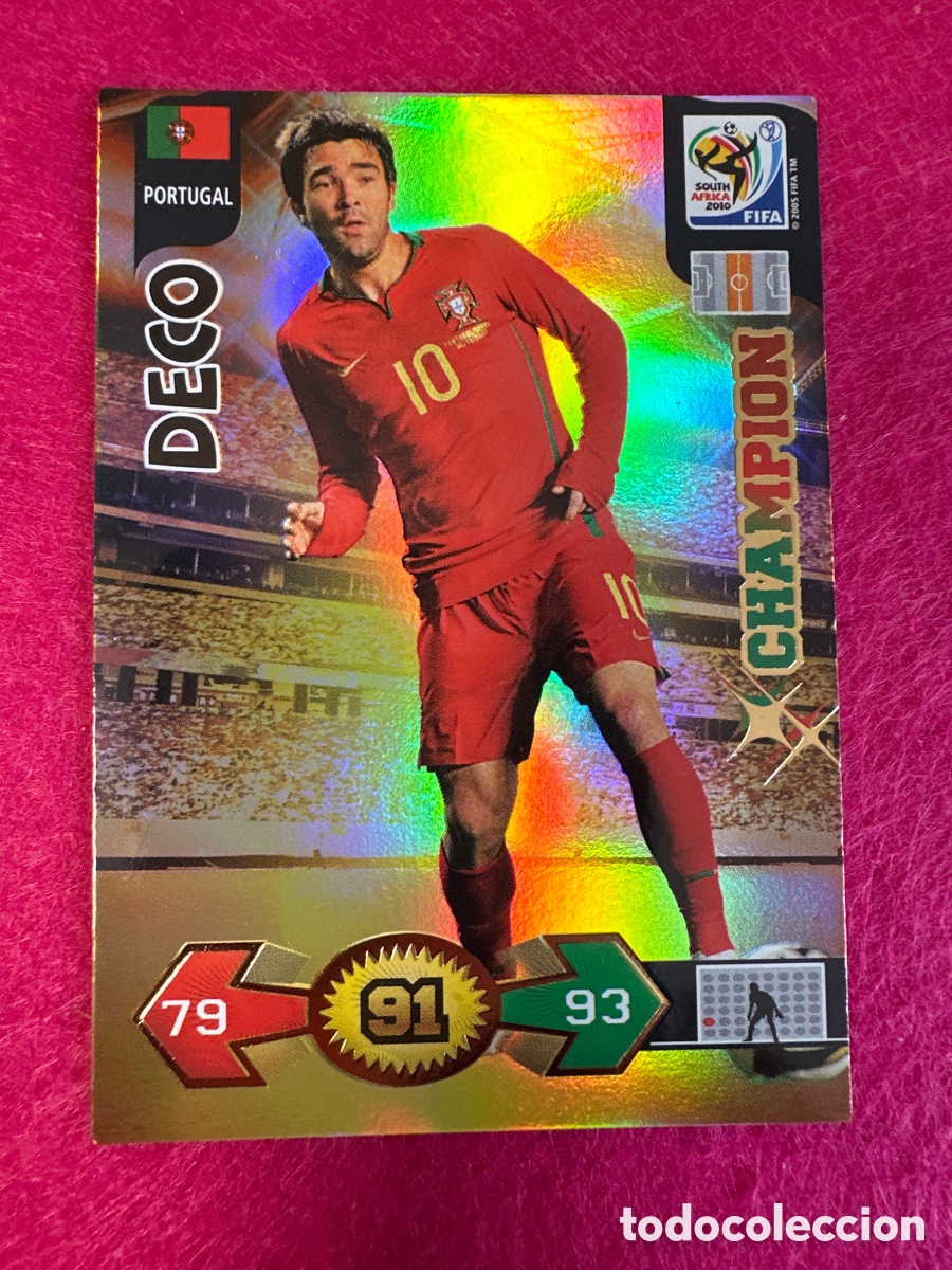 Cromos de F&uacute;tbol: DECO (PORTUGAL) CHAMPION ADRENALYN FIFA WORLD CUP SOUTH &Aacute;FRICA 2010 PANINI TRADING CARD