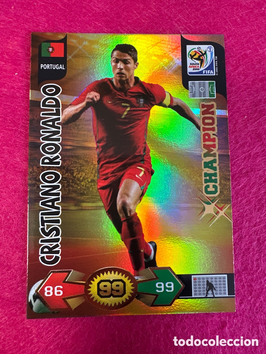 Cromos de F&uacute;tbol: CRISTIANO RONALDO (PORTUGAL) CHAMPION ADRENALYN FIFA WORLD CUP SOUTH &Aacute;FRICA 2010 PANINI TRADING CARD