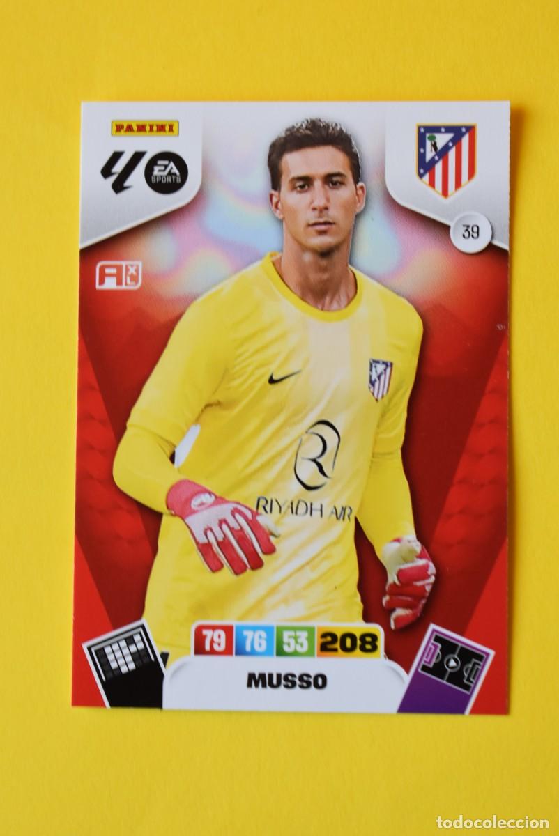 Cromos de F&uacute;tbol: Cromo Adrenalyn XL. 2025 2026. 25 26. Musso. Atl&eacute;tico de Madrid. N &ordm; 39. sin activar. Panini