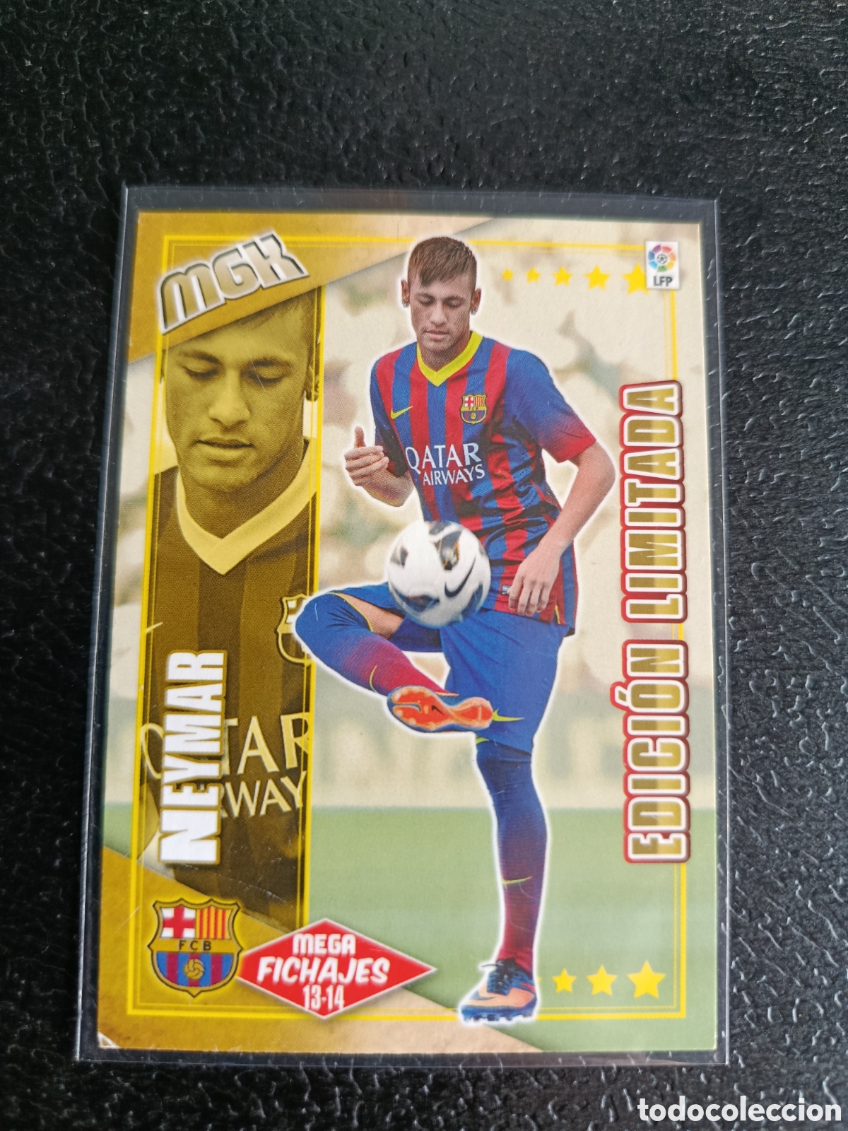 Cromos de F&uacute;tbol: Neymar 505 Edici&oacute;n Limitada Barcelona MGK megafichaje 2013/14