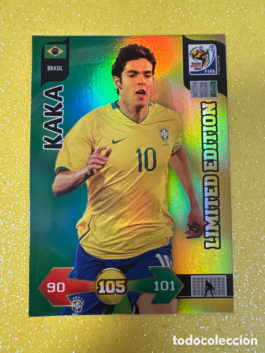 Cromos de F&uacute;tbol: KAK&Aacute; (BRASIL) LIMITED EDITION ADRENALYN FIFA WORLD CUP SOUTH &Aacute;FRICA 2010 PANINI TRADING CARD