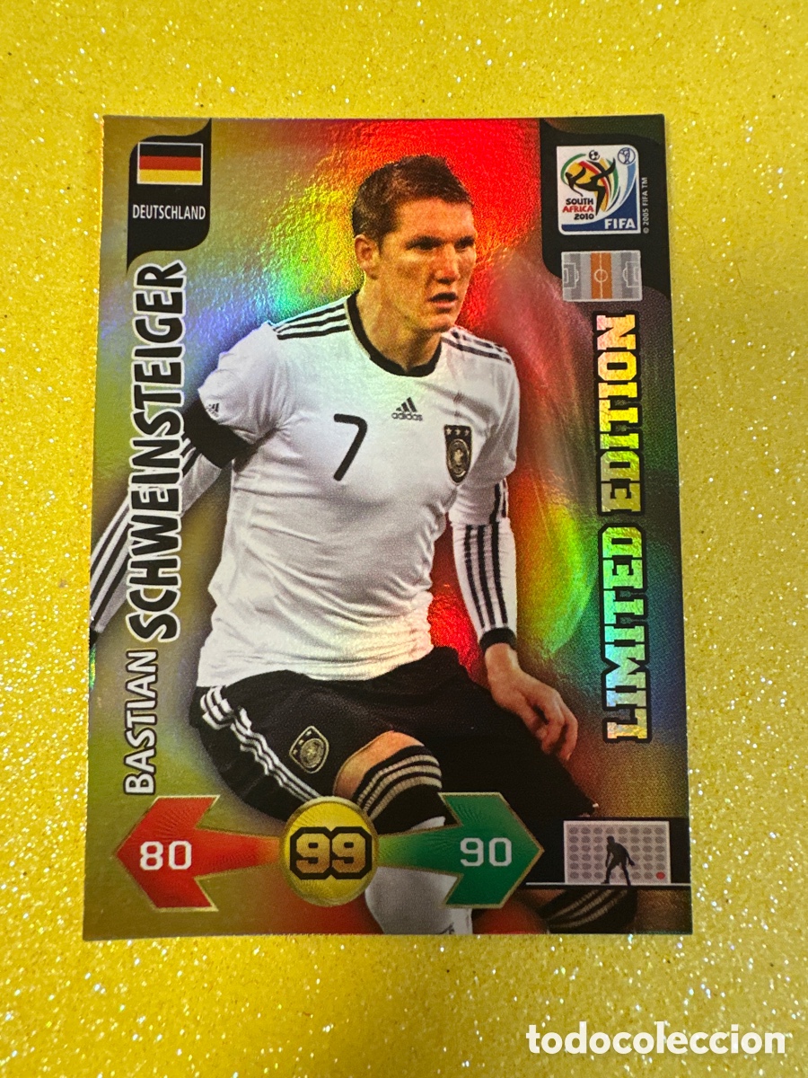 Fu&szlig;ball-Sticker: SCHWEINSTEIGER(ALEMANIA) LIMITED EDIT ADRENALYN FIFA WORLD CUP SOUTH &Aacute;FRICA 2010 PANINI TRADING CARD