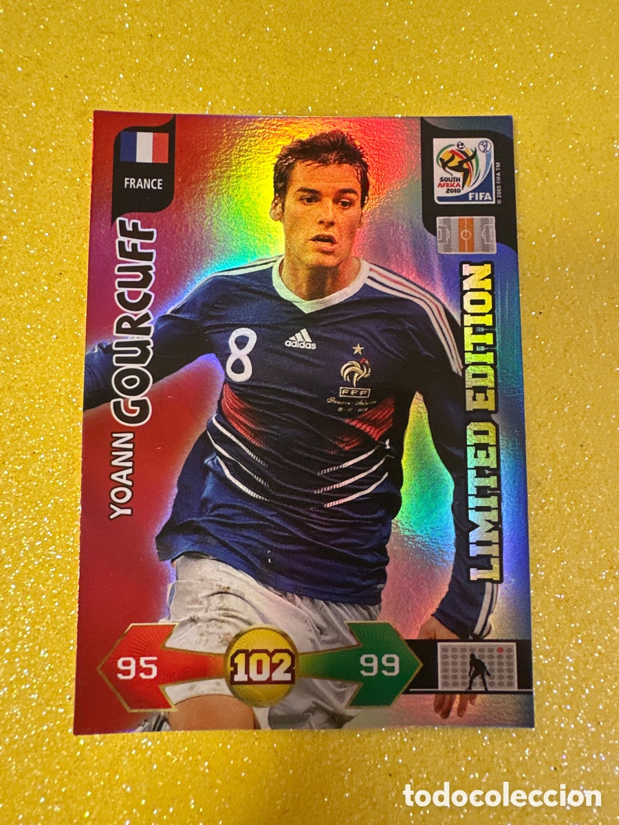 Cartes &agrave; collectionner de Football: GOURCUFF(FRANCIA) LIMITED EDIT ADRENALYN FIFA WORLD CUP SOUTH &Aacute;FRICA 2010 PANINI TRADING CARD