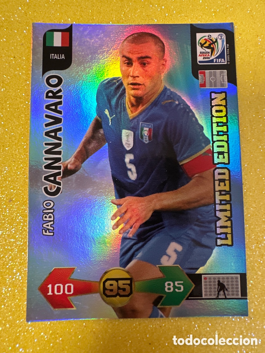 Cartes &agrave; collectionner de Football: CANNAVARO (ITALIA)LIMITED EDIT ADRENALYN FIFA WORLD CUP SOUTH &Aacute;FRICA 2010 PANINI TRADING CARD