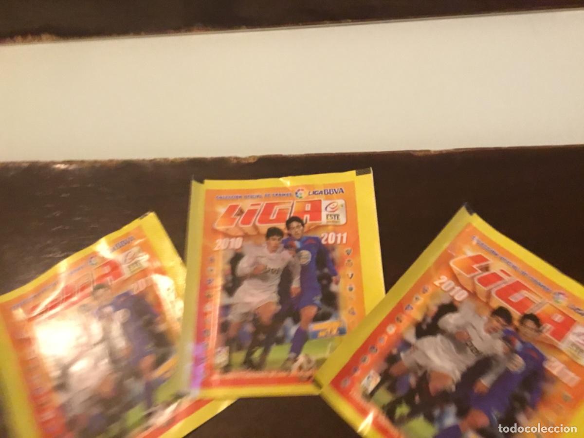 Cromos de F&uacute;tbol: Lote tres sobres sin abrir Cromos, f&uacute;tbol liga 2010 2011 este