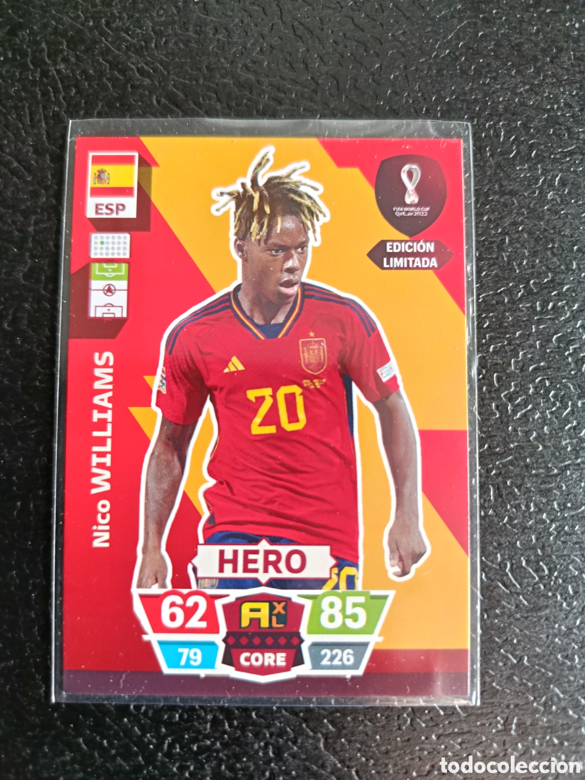 Cromos de F&uacute;tbol: NICO WILLIAMS ESPA&Ntilde;A EDICION LIMITADA HERO PANINI MUNDIAL WORLD CUP ADRENALYN QATAR 2022