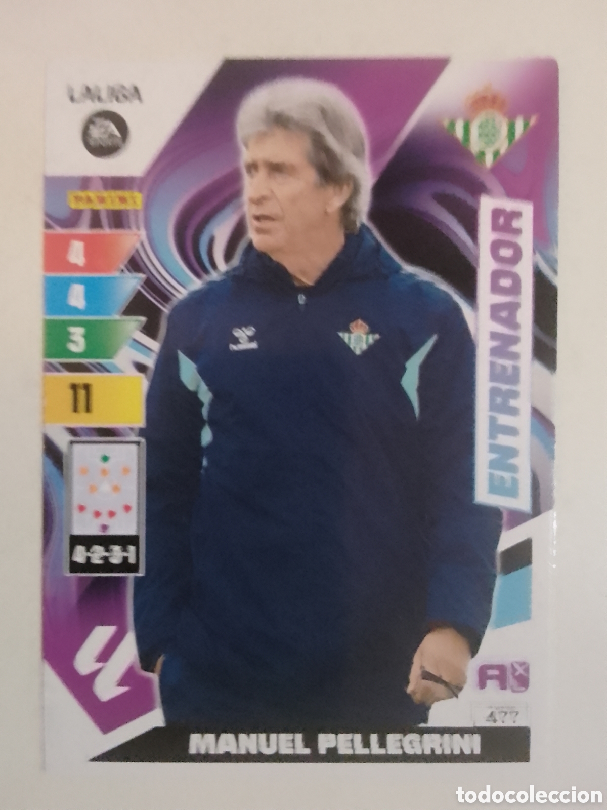 Cromos de F&uacute;tbol: Adrenalyn XL 2023-24 n&deg; 477 Manuel Pellegrini &bull; Betis.