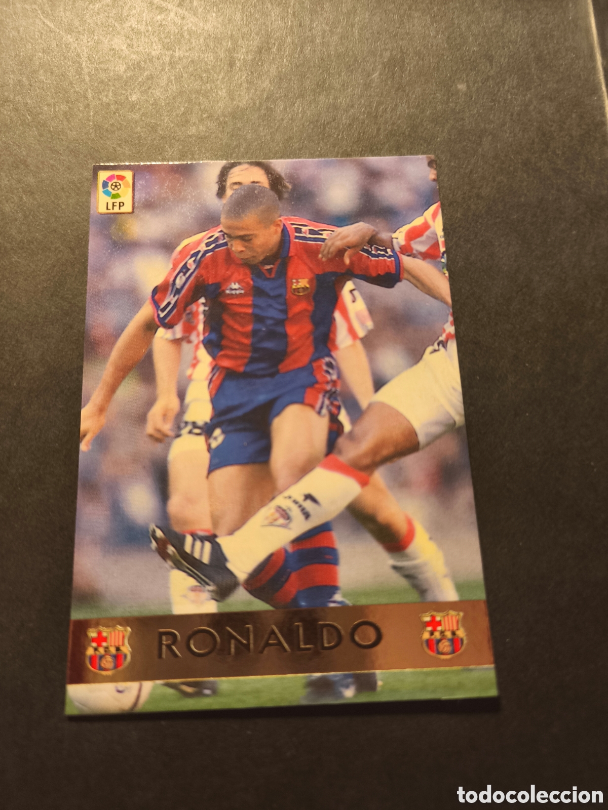 Cromos de F&uacute;tbol: 444 RONALDO FC BARCELONA ROOKIE MUNDICROMO FICHAS LIGA 1997 PICHICHI