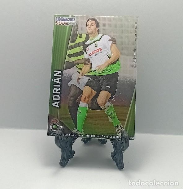 Cromos de F&uacute;tbol: 311 ADRI&Aacute;N RACING SANTANDER OFFICIAL QUIZ GAME MUNDICROMO 2011 2012 METALCARD LIMITED EDITION 16/100