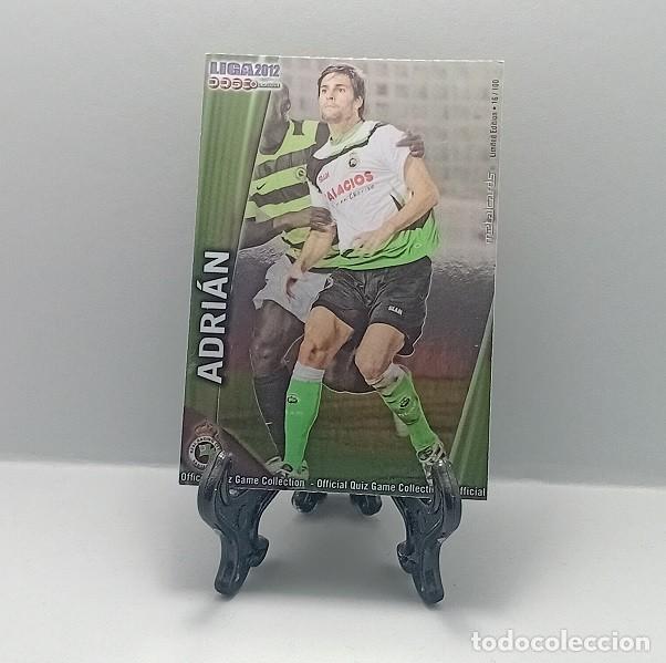 Cromos de F&uacute;tbol: 311 ADRI&Aacute;N RACING SANTANDER OFFICIAL QUIZ GAME MUNDICROMO 2011 2012 METALCARD LIMITED EDITION 16/100