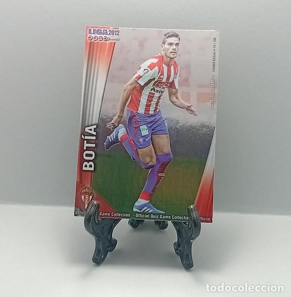 Cromos de F&uacute;tbol: 251 BOT&Iacute;A SPORTING DE GIJ&Oacute;N OFFICIAL QUIZ GAME MUNDICROMO 2011 2012 METALCARD LIMITED EDITION 14/100