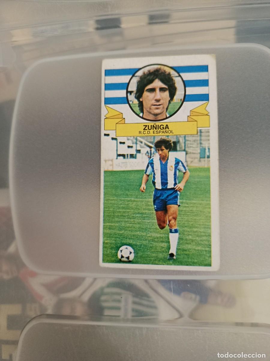 Fu&szlig;ball-Sticker: Cromo 85/86 liga este. Zu&ntilde;iga. Espa&ntilde;ol. Nunca pegado.