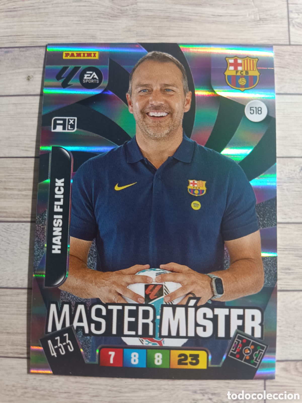 Cromos de F&uacute;tbol: 518 HANSI FLICK MASTER M&Iacute;STER BARCELONA ADRENALYN XL LIGA 2025 2026 PANINI 25 26