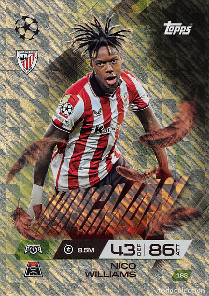 Cromos de F&uacute;tbol: TOPPS MATCH ATTAX CHAMPIONS 25/26 2025/2026 #183 NICO WILLIAMS (ATHLETIC CLUB) WINGMAN