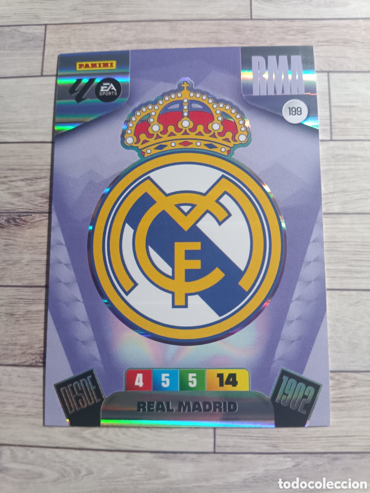 Cromos de F&uacute;tbol: 199 ESCUDO REAL MADRID ADRENALYN XL LIGA 2025 2026 PANINI 25 26