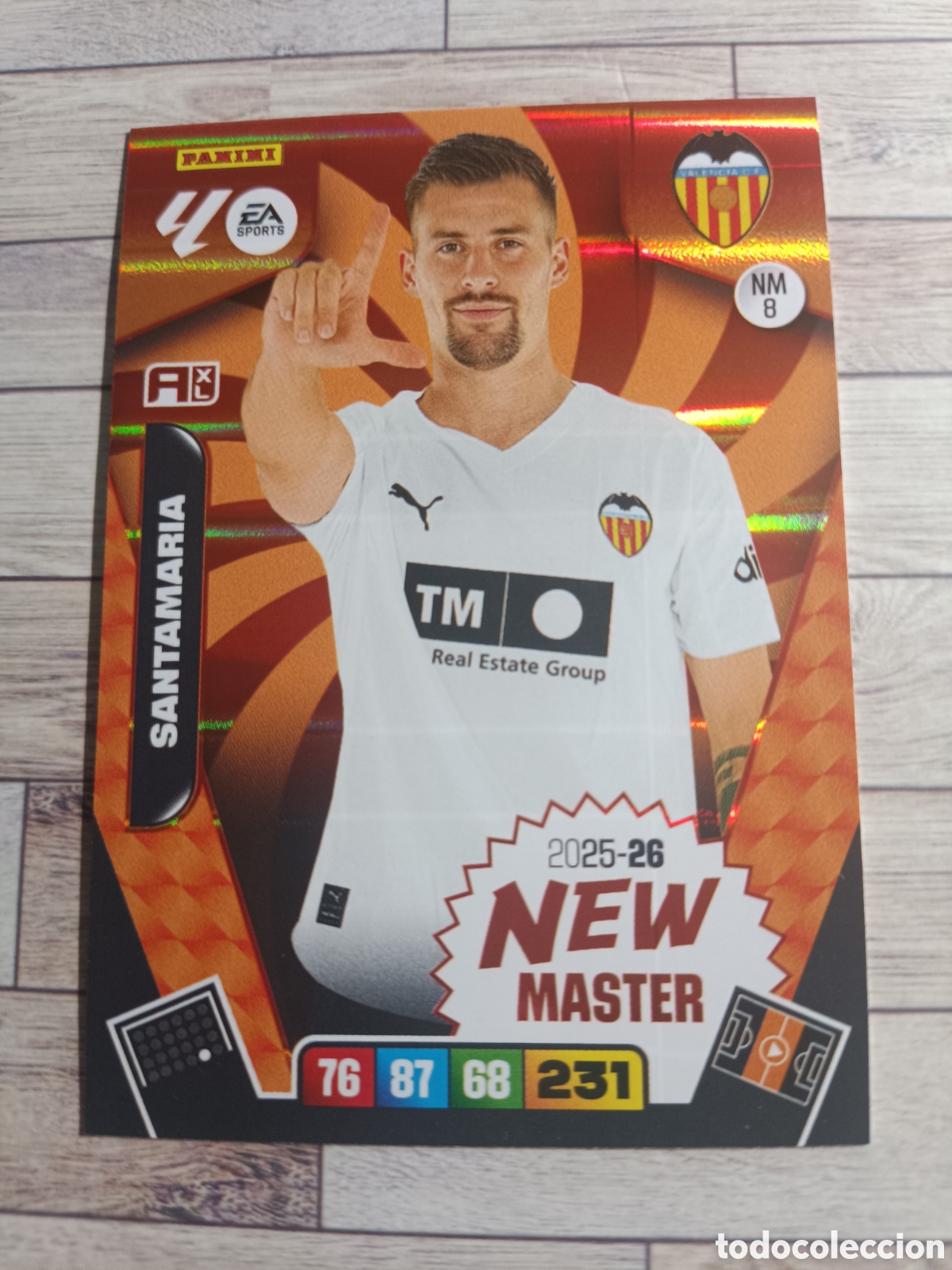Cromos de F&uacute;tbol: NM8 SANTAMARIA VALENCIA NEW MASTER ADRENALYN XL LIGA 2025 2026 PANINI 25 26