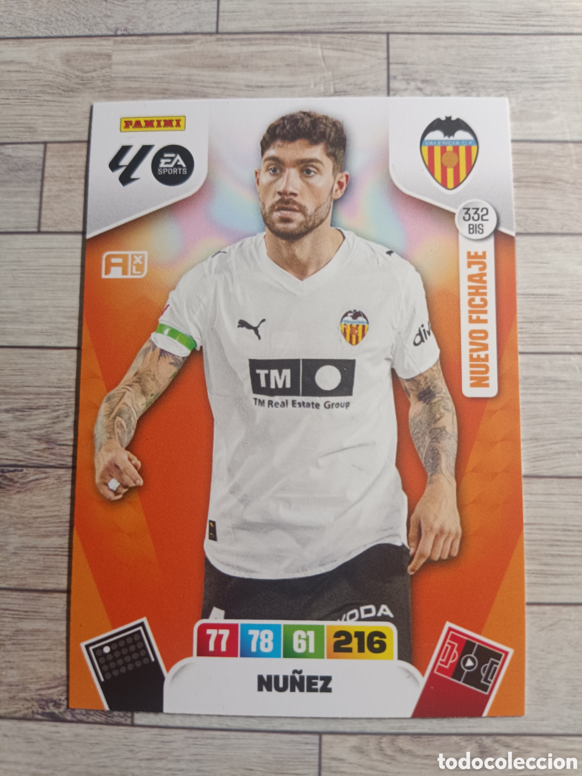 Cromos de F&uacute;tbol: 332 BIS NU&Ntilde;EZ NUEVO FICHAJE VALENCIA ADRENALYN XL LIGA 2025 2026 PANINI 25 26