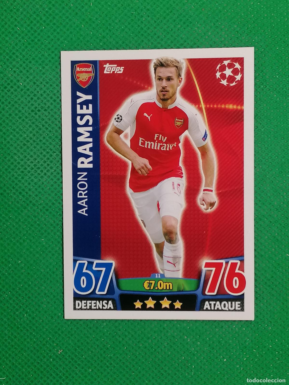 Cromos de F&uacute;tbol: AARON RAMSEY ARSENAL ⚽ TOPPS MATCH ATTAX CHAMPIONS 2015 2016 15 16 ⚽