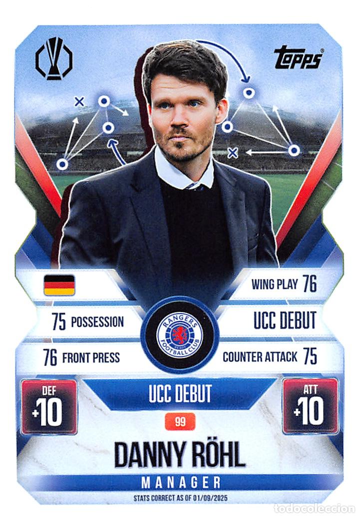 Cromos de F&uacute;tbol: TOPPS MATCH ATTAX CHAMPIONS 25/26 2025/2026 #99 DANNY ROHL (RANGERS FC)