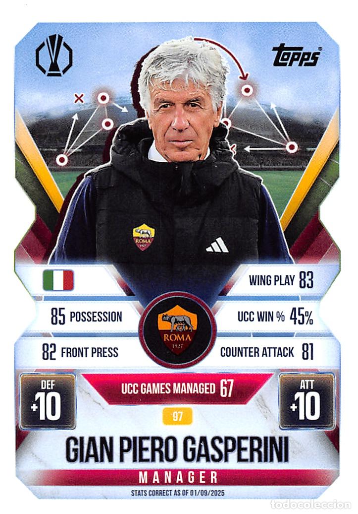Cromos de F&uacute;tbol: TOPPS MATCH ATTAX CHAMPIONS 25/26 2025/2026 #97 GIAN PIERO GASPERINI (AS ROMA)