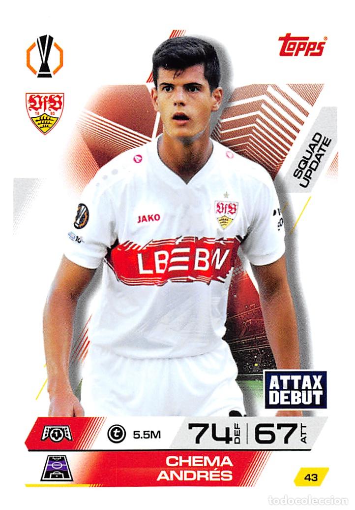 Cromos de F&uacute;tbol: TOPPS MATCH ATTAX CHAMPIONS 25/26 2025/2026 #43 CHEMA ANDRES (VfB STUTTGART)