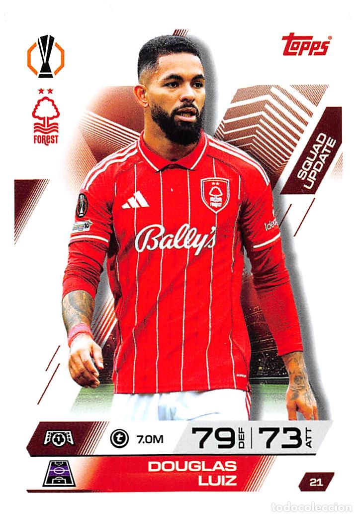 Cromos de F&uacute;tbol: TOPPS MATCH ATTAX CHAMPIONS 25/26 2025/2026 #21 DOUGLAS LUIZ (NOTTINGHAM FOREST)