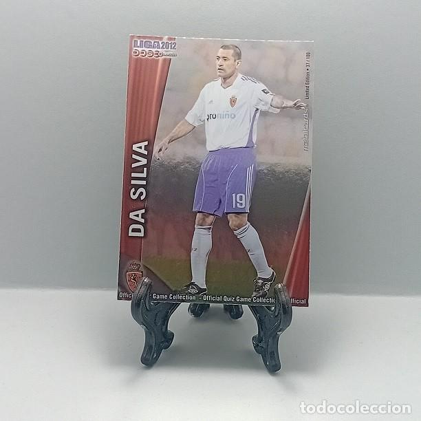 Cromos de F&uacute;tbol: 332 DA SILVA REAL ZARAGOZA OFFICIAL QUIZ GAME MUNDICROMO 2011 2012 METALCARD LIMITED EDITION 37/100