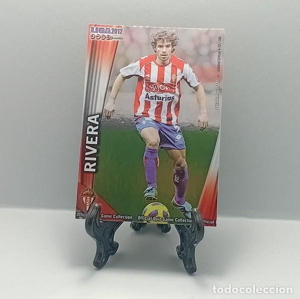 Cromos de F&uacute;tbol: 260 RIVERA SPORTING GIJ&Oacute;N OFFICIAL QUIZ GAME MUNDICROMO 2011 2012 METALCARD LIMITED EDITION 72/100