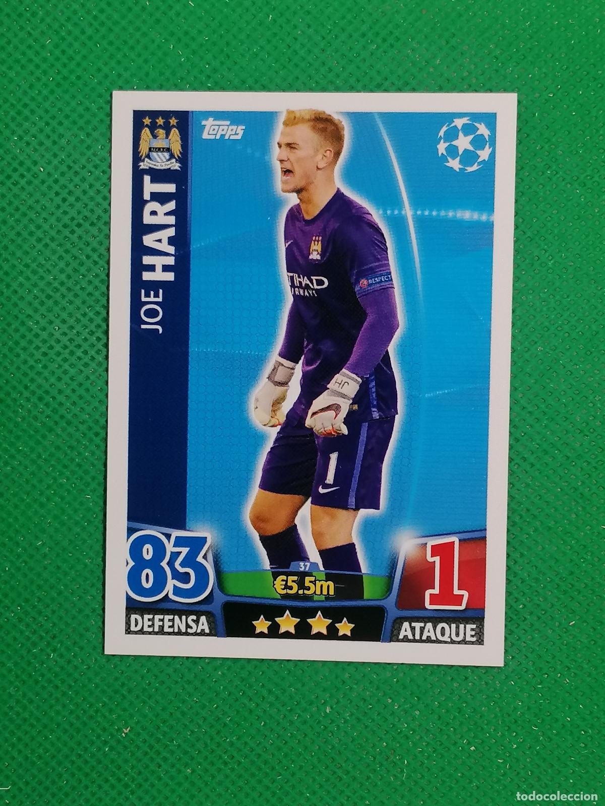 Cromos de F&uacute;tbol: 37 JOE HART MANCHESTER CITY ⚽ TOPPS MATCH ATTAX CHAMPIONS 2015 2016 15 16 ⚽