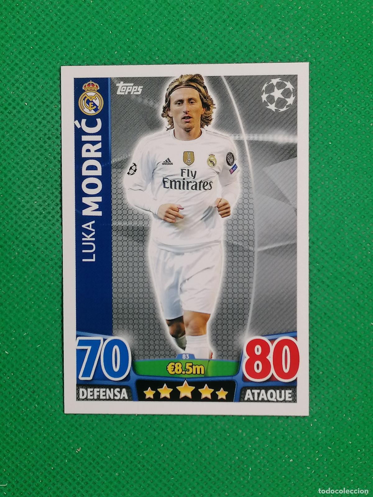 Cromos de F&uacute;tbol: 83 LUKA MODRIC REAL MADRID ⚽ TOPPS MATCH ATTAX CHAMPIONS 2015 2016 15 16 ⚽