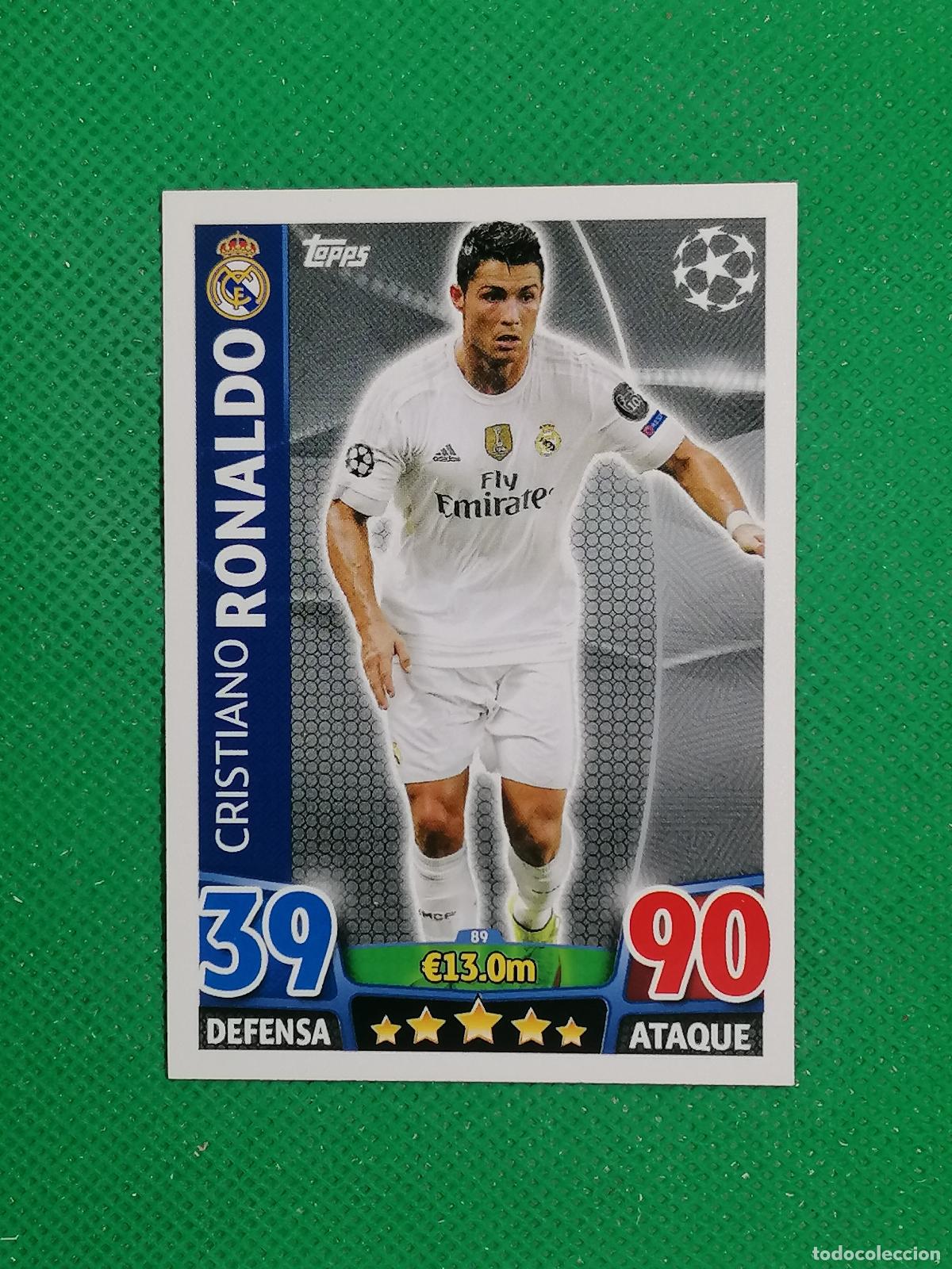 Cromos de F&uacute;tbol: 89 CRISTIANO RONALDO REAL MADRID ⚽ TOPPS MATCH ATTAX CHAMPIONS 2015 2016 15 16 ⚽