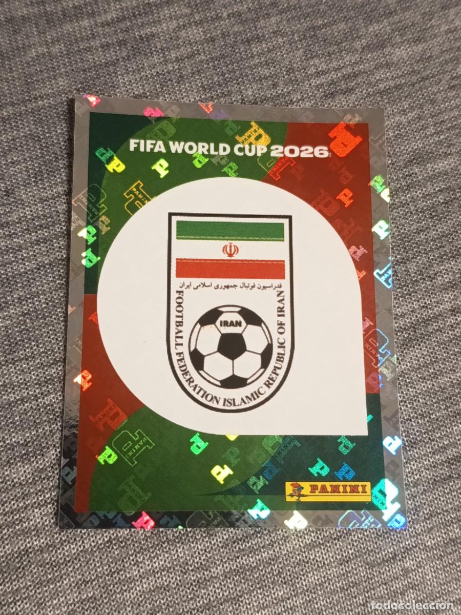 Cromos de F&uacute;tbol: ESCUDO IRAN IRN 1 STICKER MUNDIAL 2026 PANINI FIFA WORLD CUP NUEVO