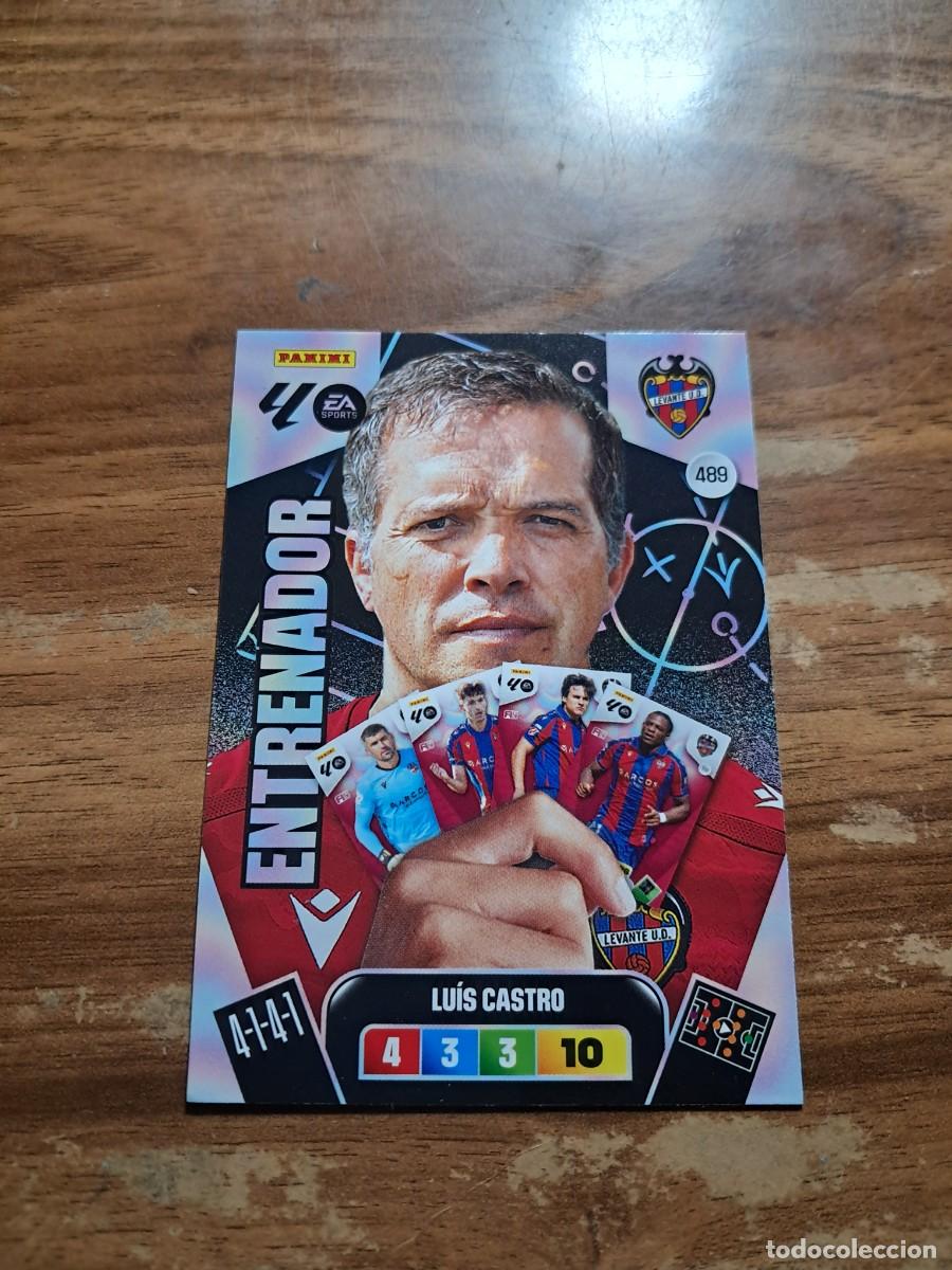 Cromos de F&uacute;tbol: CARD ADENALYN XL TEMPORADA 25/26: ENTRENADOR LEVANTE LU&Iacute;S CASTRO, N&deg; 489