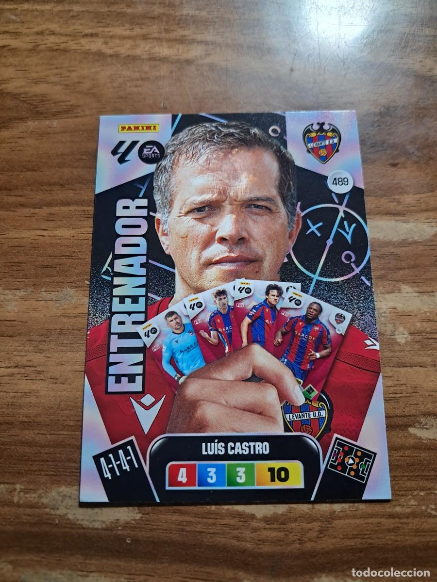 Cromos de F&uacute;tbol: CARD ADENALYN XL TEMPORADA 25/26: ENTRENADOR LEVANTE LU&Iacute;S CASTRO, N&deg; 489