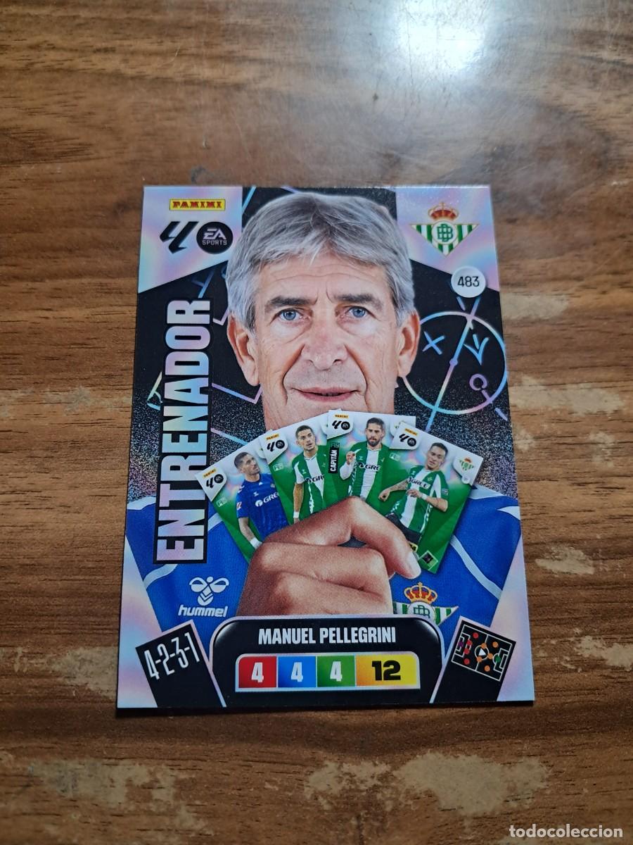 Cromos de F&uacute;tbol: CARD ADENALYN XL TEMPORADA 25/26: ENTRENADOR REAL BETIS MANUEL PELLEGRINI, N&deg; 483