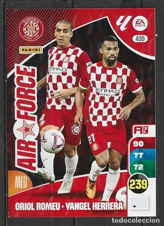 Cromos de F&uacute;tbol: Adrenalyn 24/25 - Oriol Romeu/Yangel Herrera - Girona - N&ordm; 409 - ( Air Force )