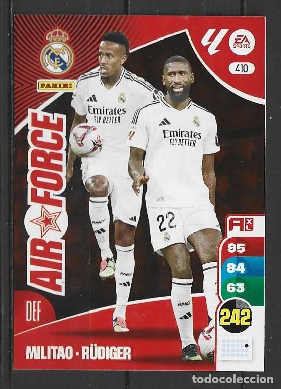 Cromos de F&uacute;tbol: Adrenalyn 24/25 - Militao/R&uuml;diger - R. Madrid - N&ordm; 410 - ( Air Force )