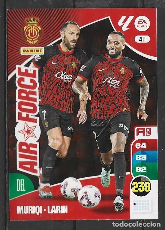 Cromos de F&uacute;tbol: Adrenalyn 24/25 - Muriqi/Larin - Mallorca - N&ordm; 411 - ( Air Force )