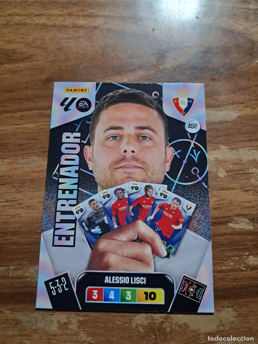 Cromos de F&uacute;tbol: CARD ADENALYN XL TEMPORADA 25/26: ENTRENADOR OSSUNA ALESSIO LISCI, N&deg; 492