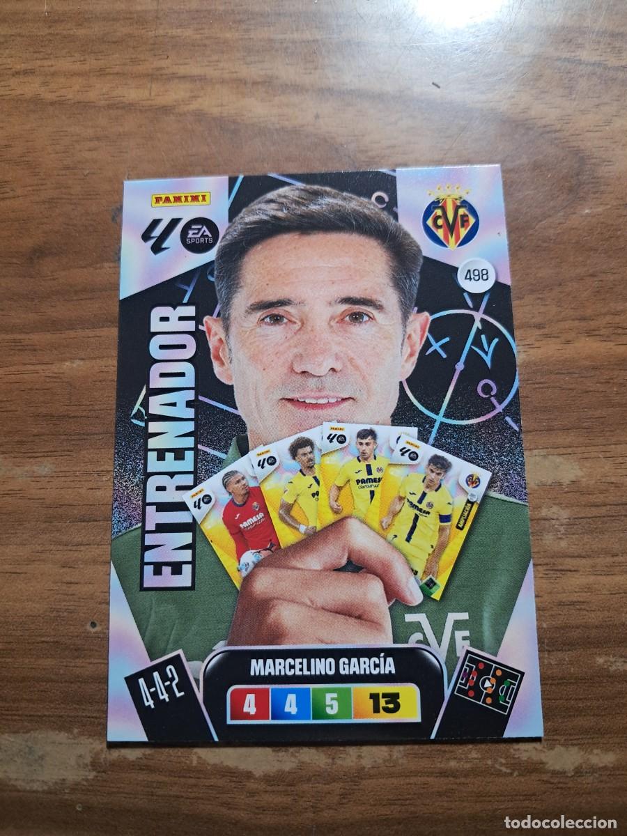 Cromos de F&uacute;tbol: CARD ADENALYN XL TEMPORADA 25/26: ENTRENADOR VILLARREAL MARCELINO GARC&Iacute;A, N&deg; 498