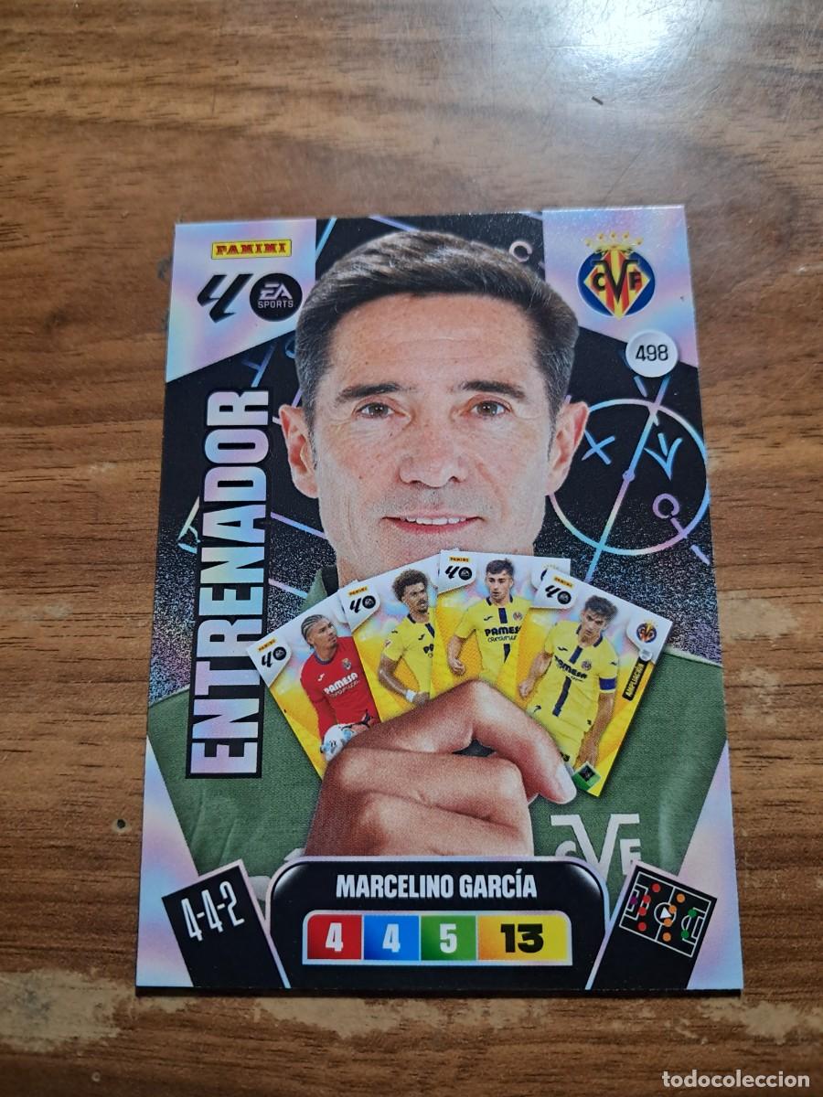 Cromos de F&uacute;tbol: CARD ADENALYN XL TEMPORADA 25/26: ENTRENADOR VILLARREAL MARCELINO GARC&Iacute;A, N&deg; 498