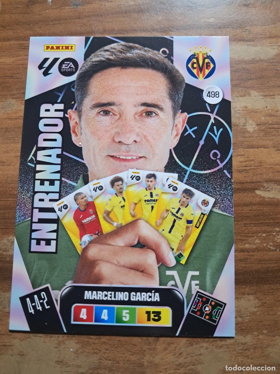 Cromos de F&uacute;tbol: CARD ADENALYN XL TEMPORADA 25/26: ENTRENADOR VILLARREAL MARCELINO GARC&Iacute;A, N&deg; 498