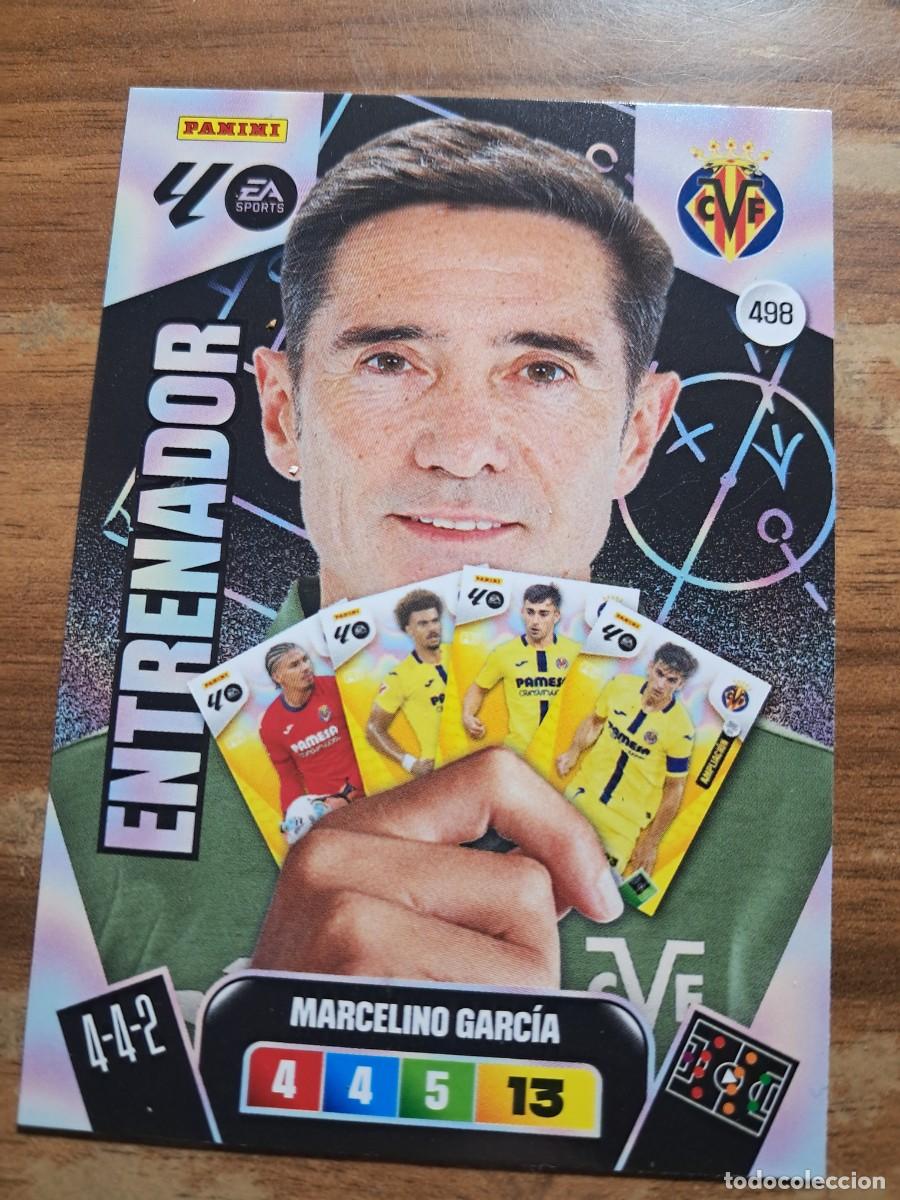 Cromos de F&uacute;tbol: CARD ADENALYN XL TEMPORADA 25/26: ENTRENADOR VILLARREAL MARCELINO GARC&Iacute;A, N&deg; 498