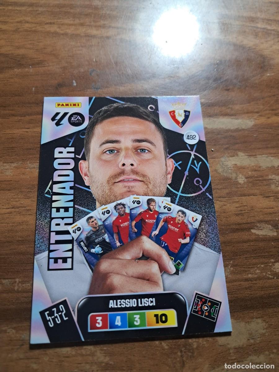 Cromos de F&uacute;tbol: CARD ADENALYN XL TEMPORADA 25/26: ENTRENADOR OSASUNA ALESSIO LISCI, N&deg; 492
