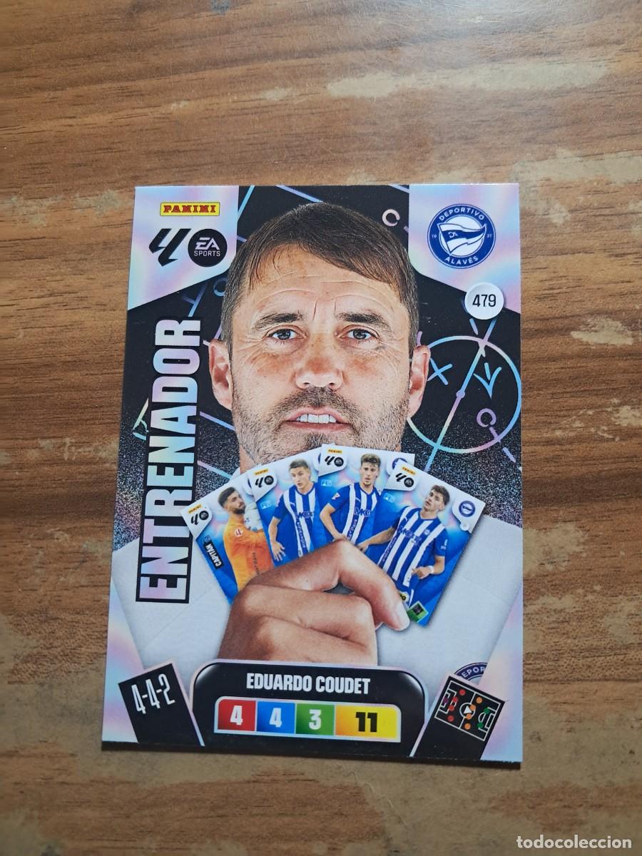 Cromos de F&uacute;tbol: CARD ADENALYN XL TEMPORADA 25/26: ENTRENADOR ALAV&Eacute;S EDUARDO COUDET, N&deg; 479