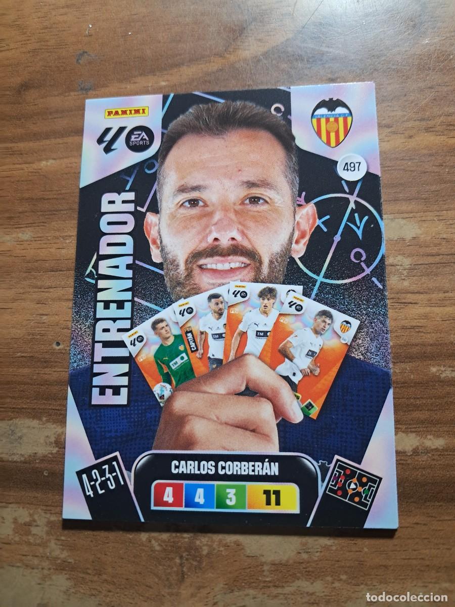 Cromos de F&uacute;tbol: CARD ADENALYN XL TEMPORADA 25/26: ENTRENADOR VALENCIA CARLOS CORBERAN, N&deg; 497