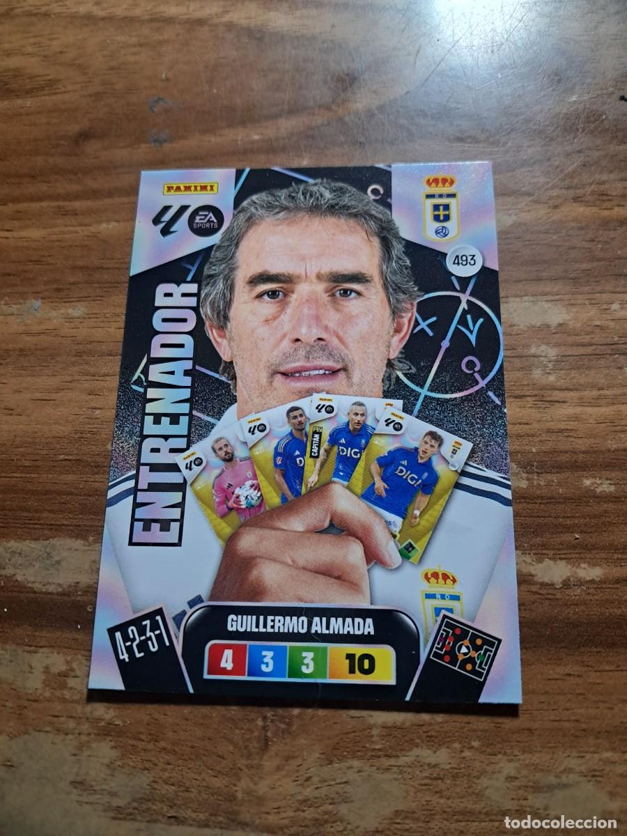 Cromos de F&uacute;tbol: CARD ADENALYN XL TEMPORADA 25/26: ENTRENADOR OVIEDO GUILLERMO ALMADA, N&deg; 493