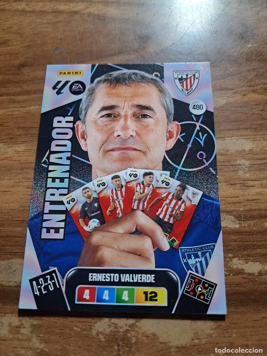 Cromos de F&uacute;tbol: CARD ADENALYN XL TEMPORADA 25/26: ENTRENADOR ATH. BILBAO ERNESTO VALVERDE, N&deg; 480